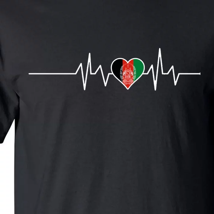 Afghanistan Heart Pulse Flag Tall T-Shirt