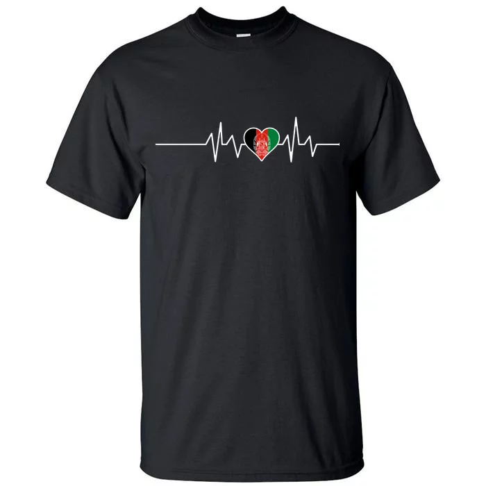 Afghanistan Heart Pulse Flag Tall T-Shirt