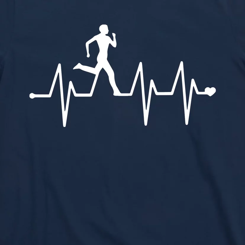 Athletics Heartbeat Pulse Funny Running T-Shirt