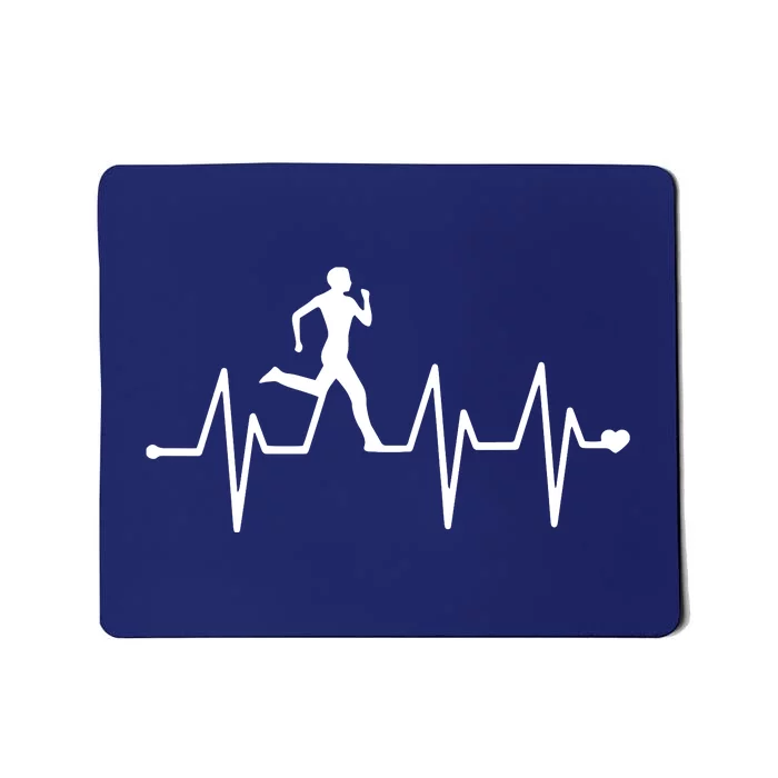 Athletics Heartbeat Pulse Funny Running Mousepad