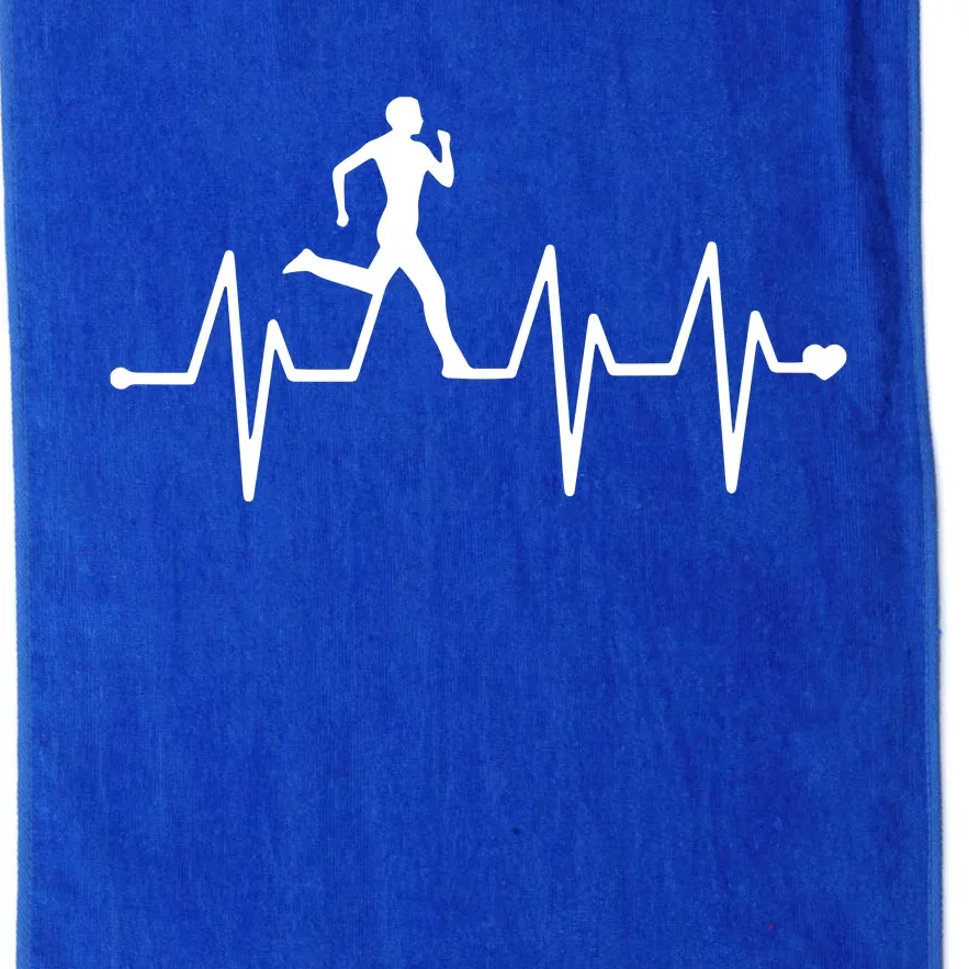 Athletics Heartbeat Pulse Funny Running Platinum Collection Golf Towel