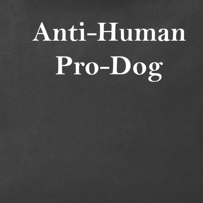 Anti Human Pro Dog Zip Tote Bag