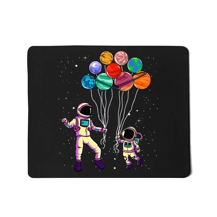 Astronaut Holding Planet Balloons STEM place Mousepad