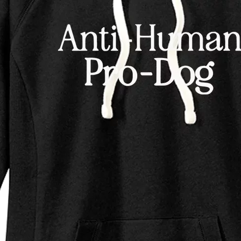 Anti Human Pro Dog Women's Fleece Hoodie