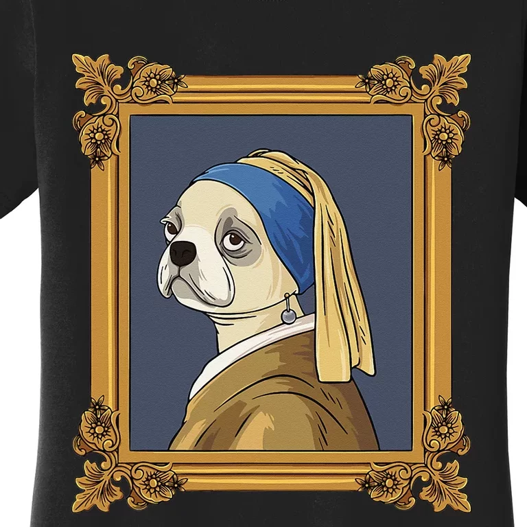 Art History Pug Fine Arts Vermeer Design for Art Lover Women's T-Shirt