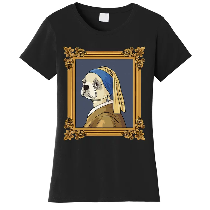 Art History Pug Fine Arts Vermeer Design for Art Lover Women's T-Shirt