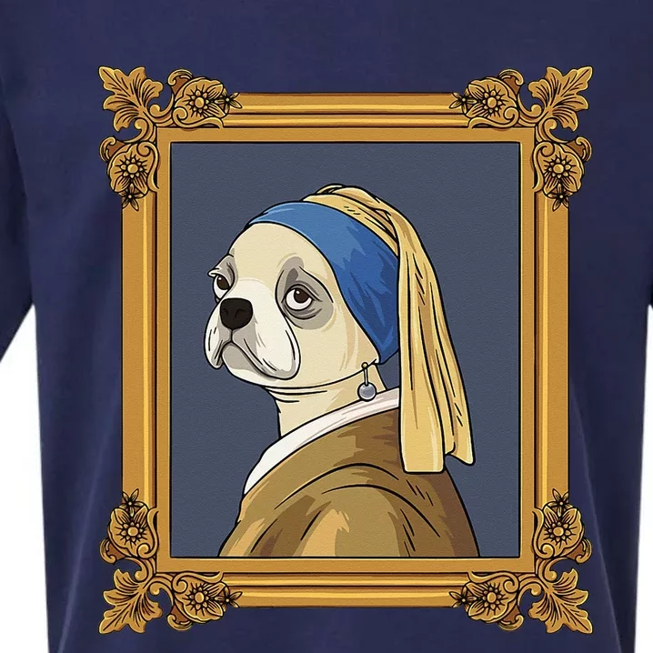 Art History Pug Fine Arts Vermeer Design for Art Lover Sueded Cloud Jersey T-Shirt