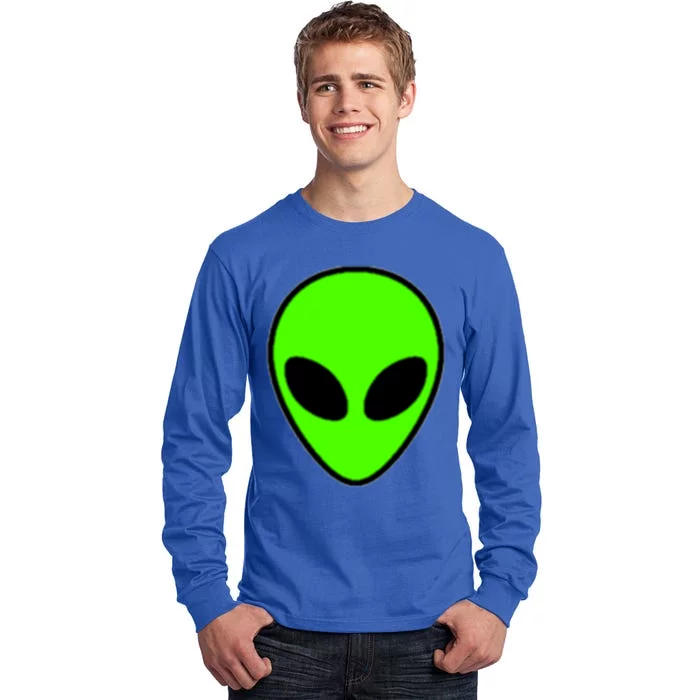 Alien Head Pocket Patch Area 51 Cool Gift Tall Long Sleeve T-Shirt