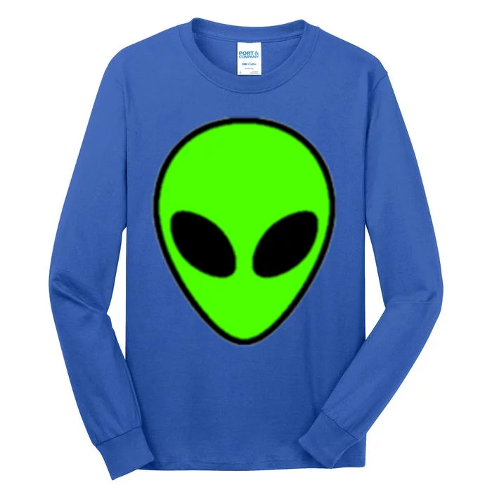 Alien Head Pocket Patch Area 51 Cool Gift Tall Long Sleeve T-Shirt