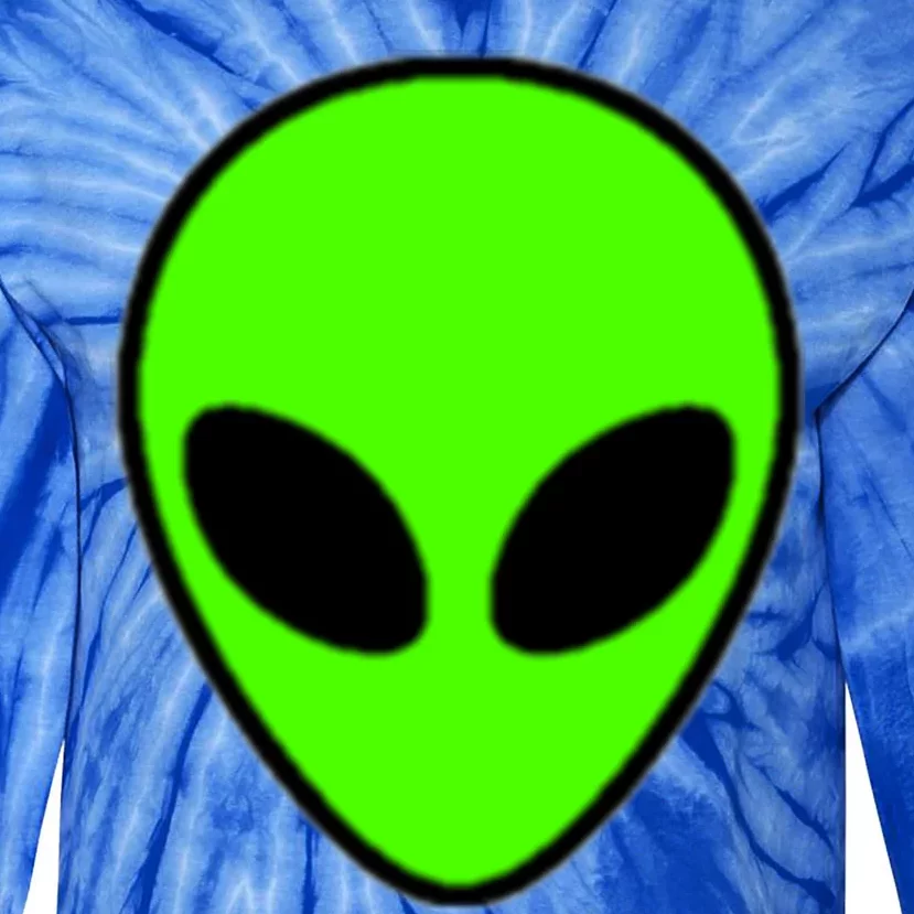 Alien Head Pocket Patch Area 51 Cool Gift Tie-Dye Long Sleeve Shirt