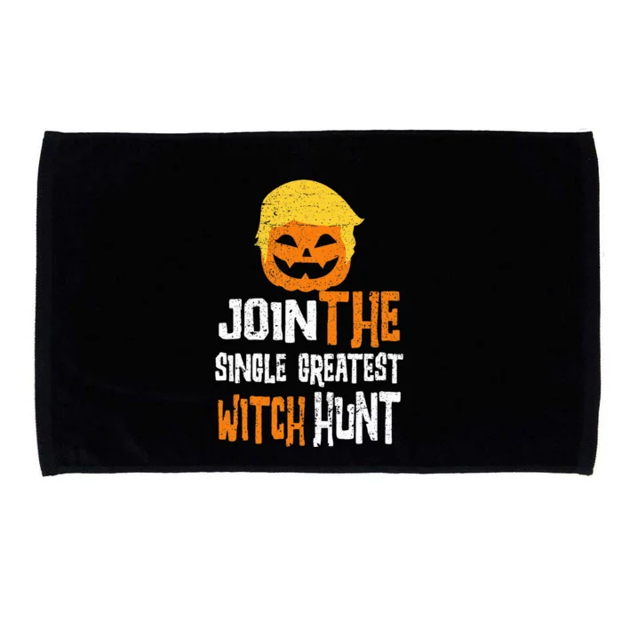 AntiTrump Halloween Pumpkin Join Single Greatest Witch Hunt Microfiber Hand Towel