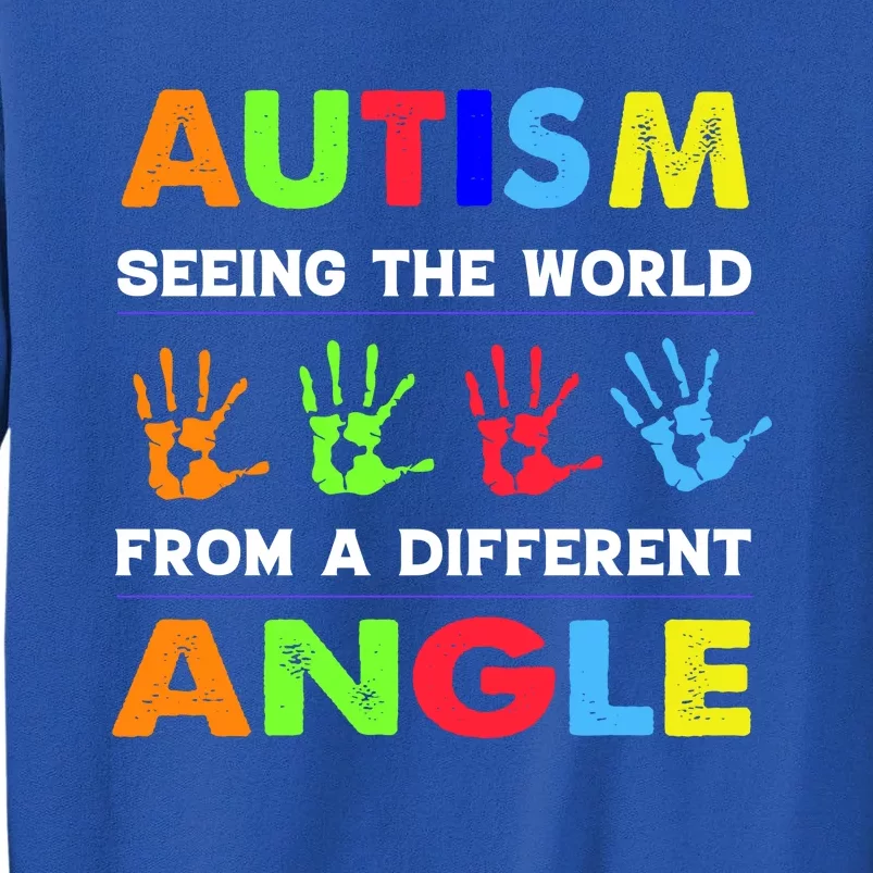 Autism Hand Prints Seeing The World From A Different Angle Sweatshirt