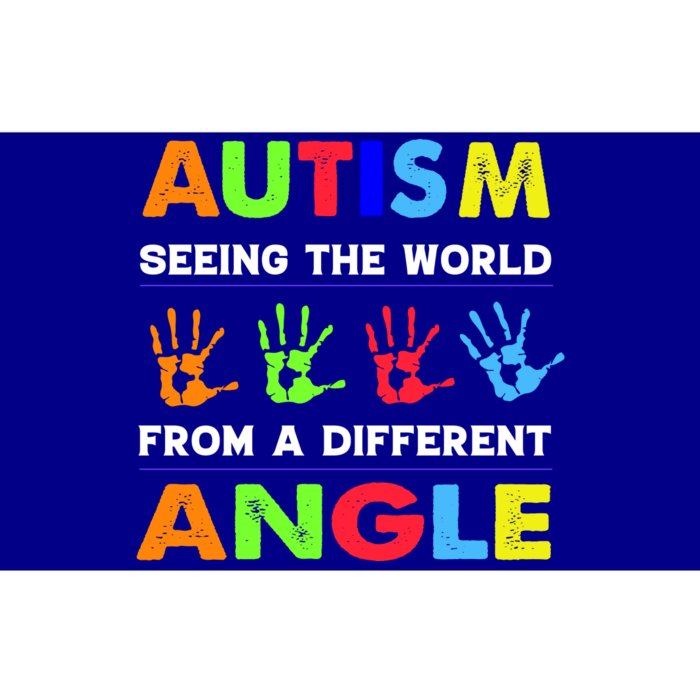 Autism Hand Prints Seeing The World From A Different Angle Bumper Sticker