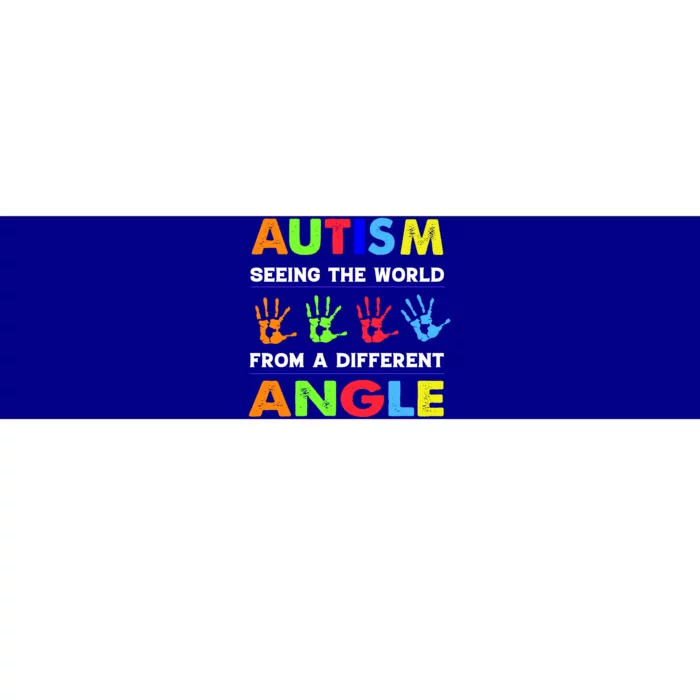 Autism Hand Prints Seeing The World From A Different Angle Bumper Sticker