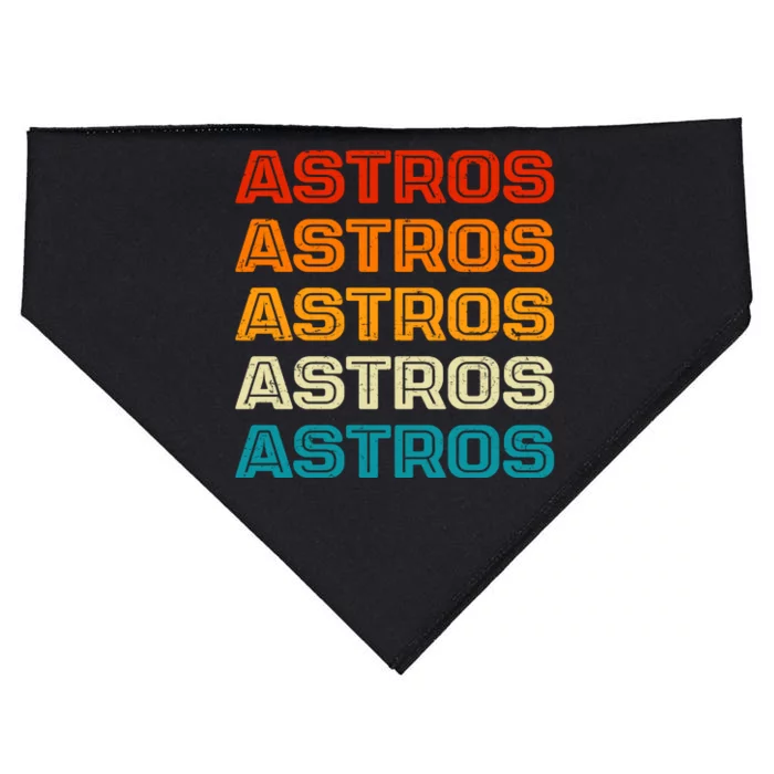 Astros Houston Retro Colorful USA-Made Doggie Bandana