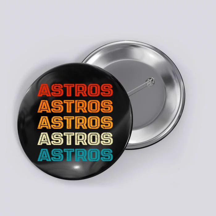 Astros Houston Retro Colorful Button