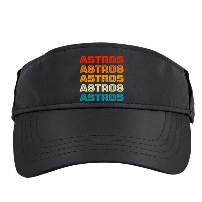 Astros Houston Retro Colorful Adult Drive Performance Visor