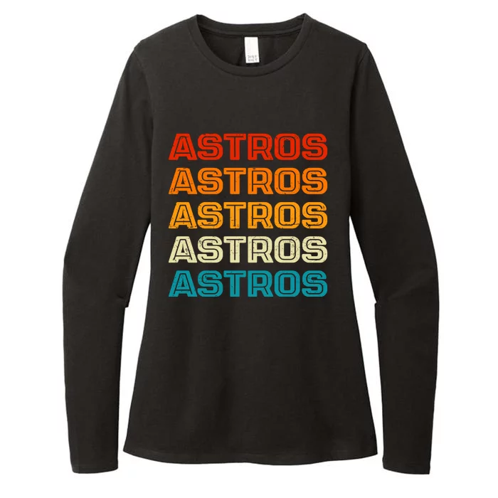 Astros Houston Retro Colorful Womens CVC Long Sleeve Shirt