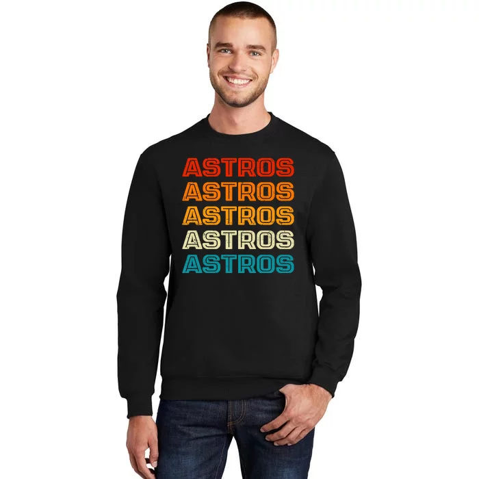 Astros Houston Retro Colorful Tall Sweatshirt