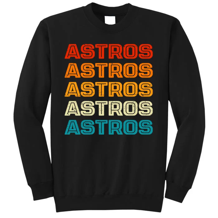 Astros Houston Retro Colorful Tall Sweatshirt