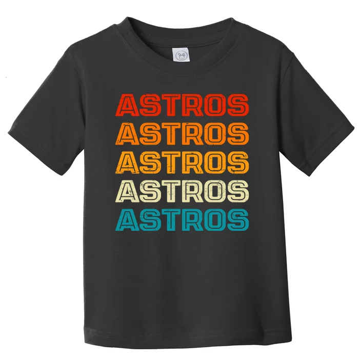 Astros Houston Retro Colorful Toddler T-Shirt