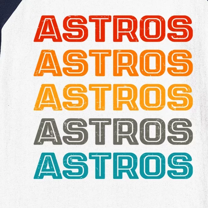 Astros Houston Retro Colorful Baseball Sleeve Shirt