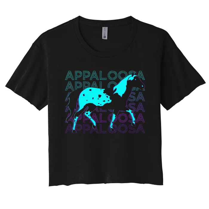 Appaloosa Horse Retro Appaloosa Women's Crop Top Tee