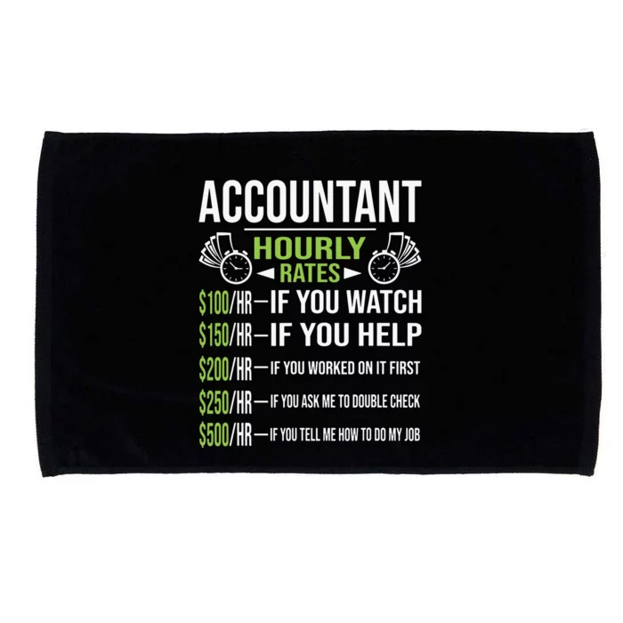 Accountant Hourly Rates Funny Accounting CPA Humor Microfiber Hand Towel