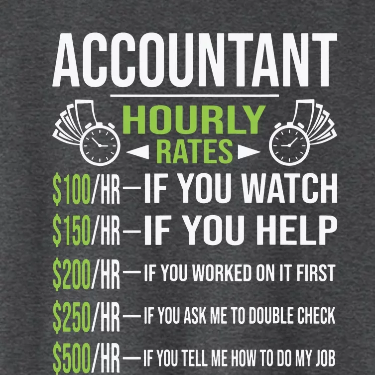 Accountant Hourly Rates Funny Accounting CPA Humor Women's Crop Top Tee