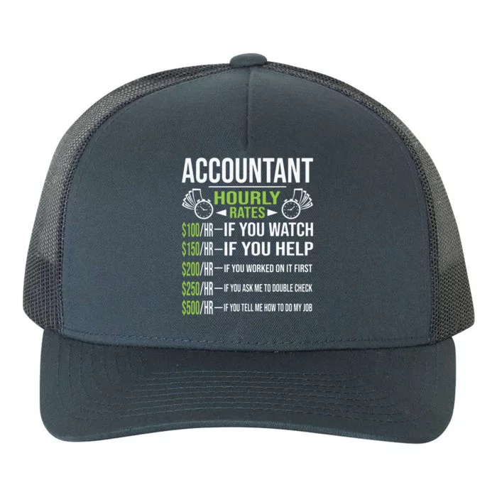 Accountant Hourly Rates Funny Accounting CPA Humor Yupoong Adult 5-Panel Trucker Hat