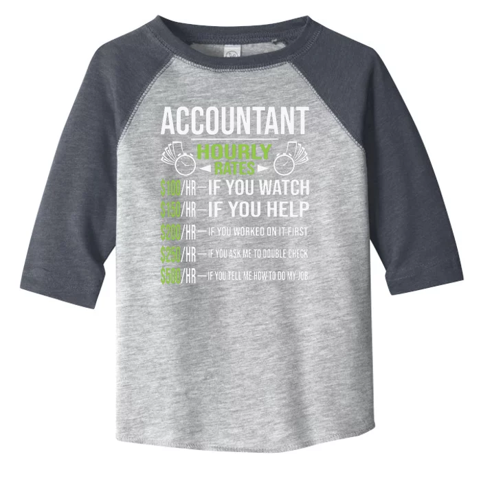 Accountant Hourly Rates Funny Accounting CPA Humor Toddler Fine Jersey T-Shirt