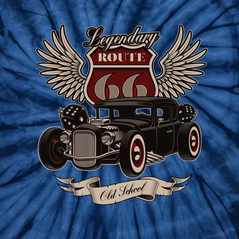 American Hot Rod On Dark Tie-Dye T-Shirt