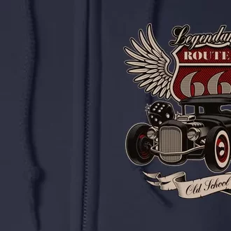 American Hot Rod On Dark Full Zip Hoodie