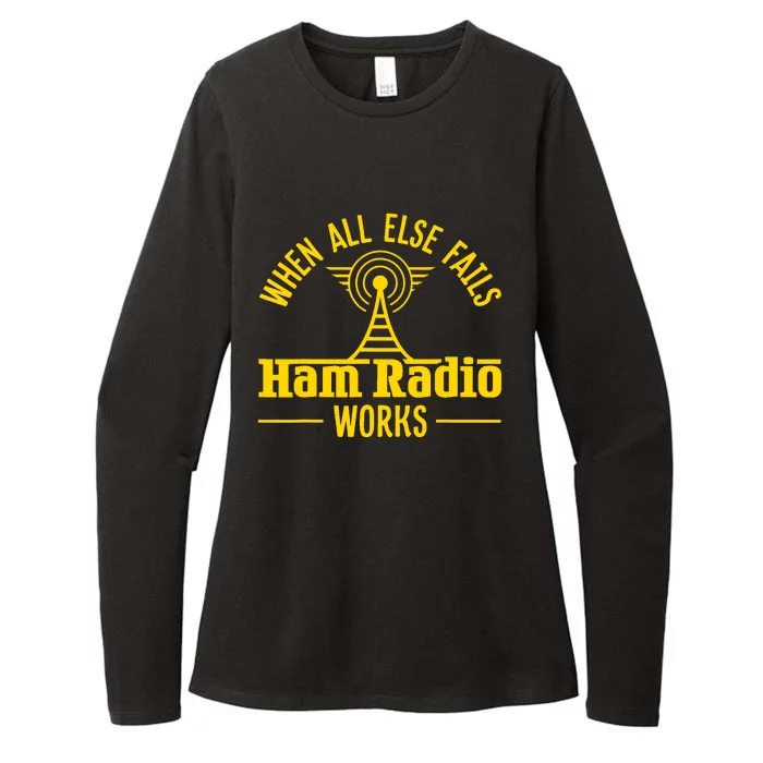 Amateur Ham Radio Operator Gift Antena When All Else Womens CVC Long Sleeve Shirt