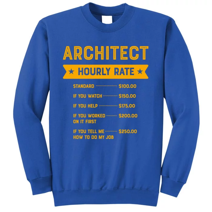 Architect Hourly Rate Labour Day Architecture Workers Day Gift Sweatshirt