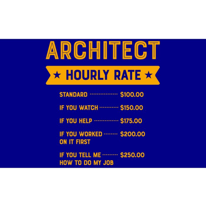 Architect Hourly Rate Labour Day Architecture Workers Day Gift Bumper Sticker