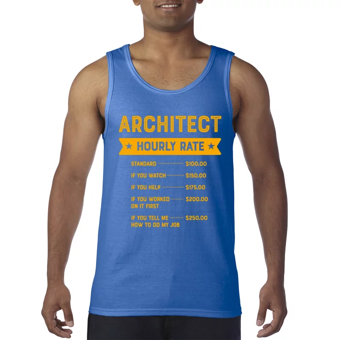 Architect Hourly Rate Labour Day Architecture Workers Day Gift Tank Top