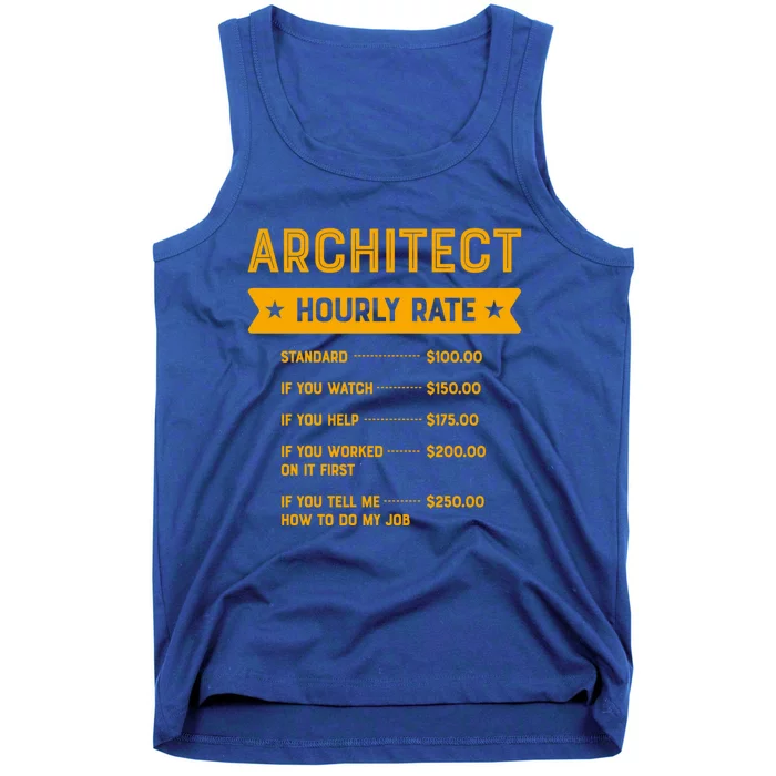 Architect Hourly Rate Labour Day Architecture Workers Day Gift Tank Top