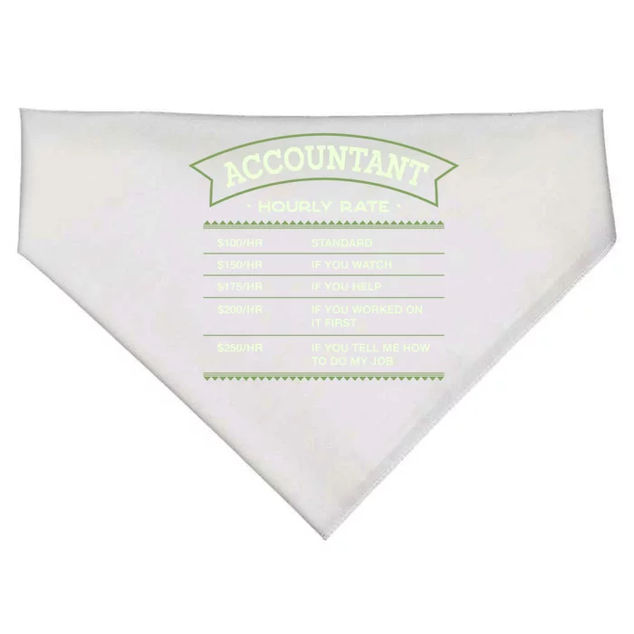 Accountant Hourly Rate Cpa Labour Day Accounting Workers Day Cool Gift USA-Made Doggie Bandana