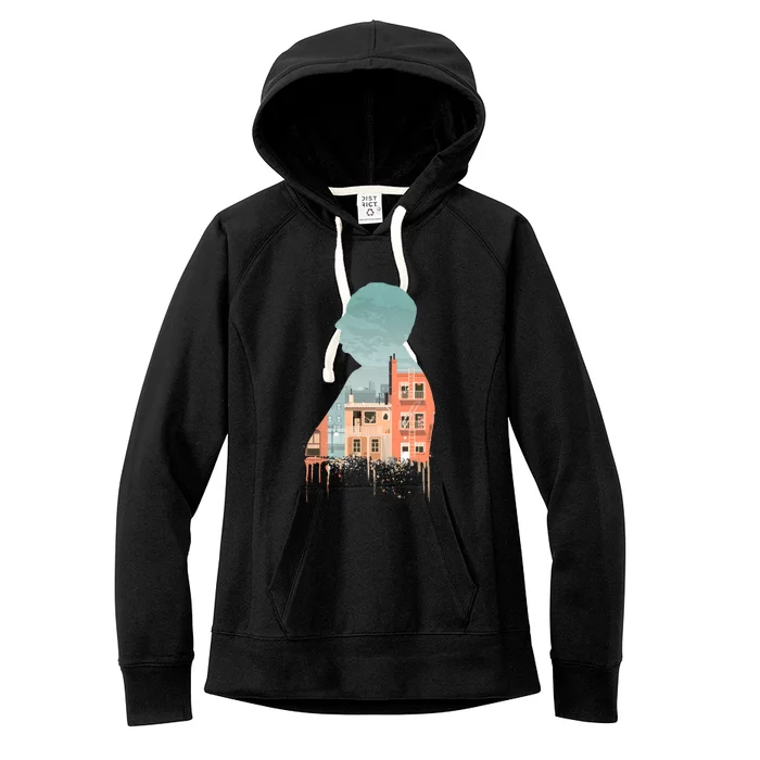 Alfred Hitchcocks Rear Window Illustration Women's Fleece Hoodie