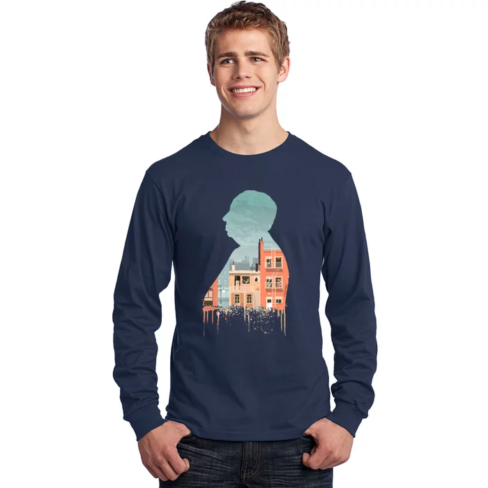 Alfred Hitchcocks Rear Window Illustration Long Sleeve Shirt