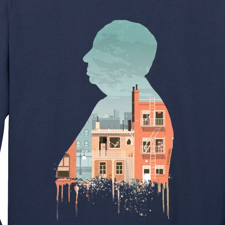 Alfred Hitchcocks Rear Window Illustration Long Sleeve Shirt