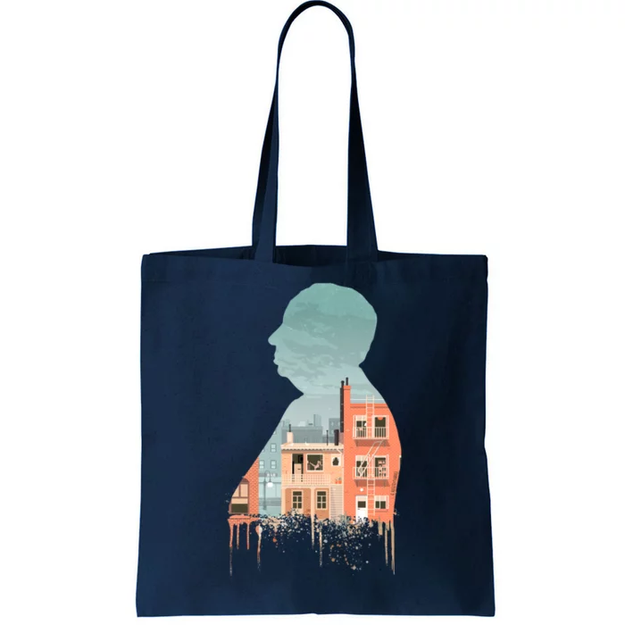 Alfred Hitchcocks Rear Window Illustration Tote Bag