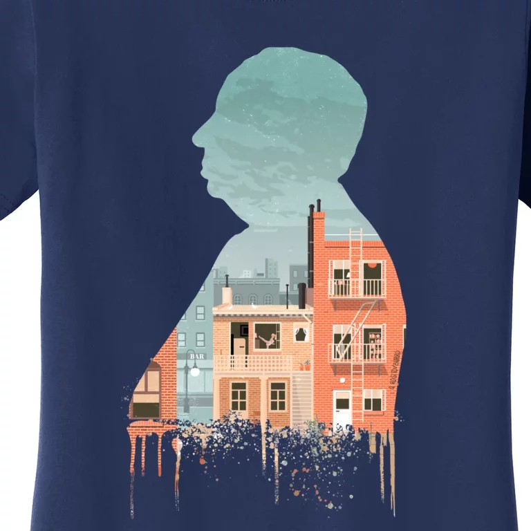 Alfred Hitchcocks Rear Window Illustration Women's T-Shirt