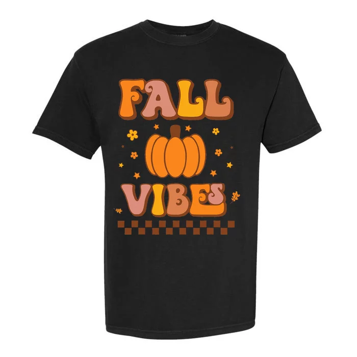 Autumn Harvest Retro Vibes Vintage Groovy Thanksgiving Garment-Dyed Heavyweight T-Shirt