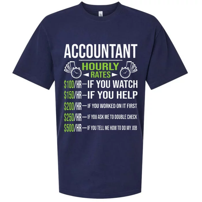 Accountant Hourly Rates Funny Accounting CPA Humor Sueded Cloud Jersey T-Shirt