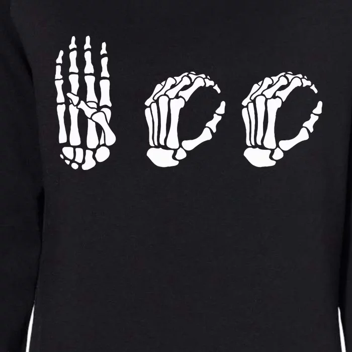 Asl Halloween Skeleton Hand American Sign Language Boo Womens California Wash Sweatshirt