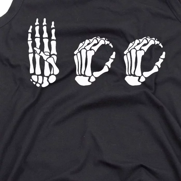 Asl Halloween Skeleton Hand American Sign Language Boo Tank Top