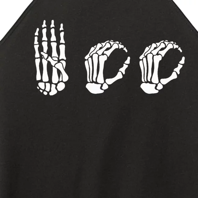 Asl Halloween Skeleton Hand American Sign Language Boo Women’s Perfect Tri Rocker Tank