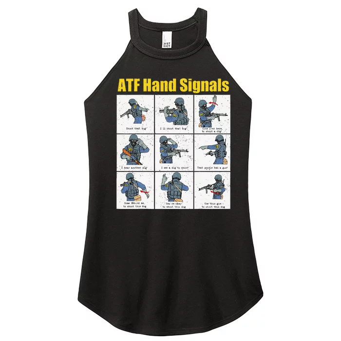 Atf Hand Signals Women’s Perfect Tri Rocker Tank